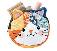 Cat Wallet - Color Blocking Japanese Zipper Flower Change Pouch