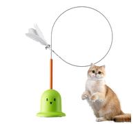 Cat Wand - Cat Toys - Wand Cats Toy - Interactive Cats Wand - Suction Cup Kitten Exercise Toys, Kitten Interactive Teaser Natural Hunting Reducing Boredom with Bell for Pet Exercise