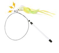 Cat Wand Toy - Cat Funny Stick, Bell Sound, Simulated Bird Feathers | Cats String Toy Feather Sticks Bells | Cats Teasing Stick with Bell Sound, Pet Wand Interactive Pet Toys Pets Supplies for Indoor