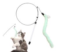 Cat Wand Toy - Teasing Stick with Bells, Interactive Play Pole | Fun Indoor Activity for Cats, Stimulates Hunting Instincts and Keeps Pets Entertained During Daily Routine 31.5x0.59x0.59 inches