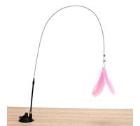 Cat Wand Toys for Indoor Cats - Interactive Cat Feather Toy with Suction Cup, Detachable Feathers, Funny Exercise & Play - Cat Teaser Toy for Kittens & Cats, Durable & Engaging Cat Wand Toy for Hunti