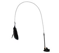 Cat Wandtoy - Jouet interactif pour canne à pêche, jouet à plumes amovible avec ventouse | Jouet d'exercice pour chats d'intérieur