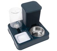 Cat Water and Food Dispenser, Non Slip Automatic Drinking Bottle with Detachable Bowl, Refill Pet Feeder Waterer for Dog, Bunny, Small Pets, Kitchen, Floor, Indoor, Home, Travel