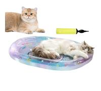 Cat Water Bed, Cat Water Bed Play Mat, Jouet d'eau de chat sensoriel, Rectangle Rectangle Filtage de refroidissement interactif, exercice de tampon épaissi pour chiens, minou, animal, extérieur intéri