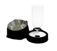 Cat Water Bowl - 10.23 Inch Automatic Pet Feeding Station | PP Stainless Steel Pet Feeder - Durable cat water and food bowl set with 300ml capacity suitable for kittens cats puppies indoor outdoor use