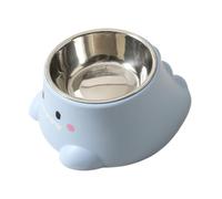 Cat Water Bowl, Non-Slip Weighted Pet Dish, Tilted 250ml Capacity, Ergonomic Ideal for Senior Pets, Puppies, Kittens, Multi-Cat Households, Travel, and Camping