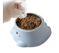 Cat Water Bowl, Tilted Dog Feeding Dish, 7.48x6.02x3.54 inches Weighted Non Slip Base, Ergonomic Pet Bowl for Senior Puppy Kitten Multi Animal Hydration Travel Camping