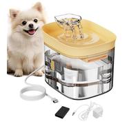 Cat Water Fountain - Continuous Flow Hydration Bowl for Cats and Small Dogs | Transparent Reservoir with Quiet Pump System, 1.8L Clear Pet Drinking Dispenser, Indoor Pet Care for Home Office Use