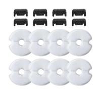 Cat Water Fountain Filters, 6 Pieces Pet Water Dispenser Fountain Filter, Safe Replacement Cartridges, Adjustable Control Pads, Triple Layer Purifying System for Home Use, White/Black