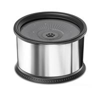 Cat Water Fountain, Gamelle d'eau for Chien de 6,5 L en Acier Inoxydable, Anti-déversement, avec Tapis antidérapant.,for Cats(Black)