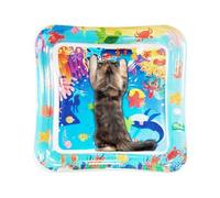 Cat Water Mat, 61x61cm Inflatable Interactive Cooling Sensory Play Pad, Pet Cooling Toy For Cats Dogs Puppies Small Medium Large Breeds Summer Indoor Outdoor Travel Floor Play And Comfort Use