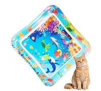 Cat Water Mat - Inflatable Interactive Cooling Sensory Play Pad, Durable Water Filled Activity Mat For Cats And Dogs, Scratch Resistant Summer Exercise Toy For Puppies, Small, Medium, Large Pets,