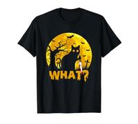 Cat What? Chat Noir meurtrier dans Un cimetière avec Couteau T-Shirt Graphique avec Valeur