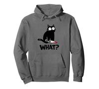 Cat What? Funny Black Cat with Knife Men Women Sweat à Capuche