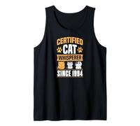 Cat Whisperer Certified Since 1994 Cat Theme Birthday Year Débardeur