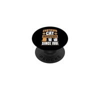 Cat Whisperer Depuis 1981 Thème Chat Année d'anniversaire PopSockets PopGrip Adhésif