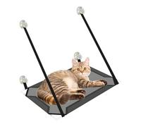 Cat Window Bed - Fabric Metal PVC Cat Hammock Bed | 50cm Pet Hammock | Window Perch Nest Design with Strong Suction Cup for Indoor Shelves Balconies Bedrooms Apartments