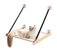 Cat Window Perch - Heavy Duty Wooden Foldable Pet Resting Seat, Hammock Bed