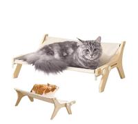 Cat Window Perch, Machine Washable Bed Cover, Wooden Hammock Double-Sided, Comfortable Resting Seat, Household Pet Supplies, All-Season Seat for Cats and Small Pets