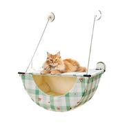 Cat Window Perch, Suction Cup Removable with Toy Storage Pouch, 4 Suction | Suction Cup Cat Window Perch For Homeowners Pet Lovers Living Room Balcony Apartment