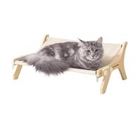 Cat Window Perch, Wooden Hammock with Machine Washable Bed Cover, Double Sided Window Resting Seat, All Season Pet Lounge, Household Cat Supplies