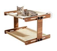 Cat Window Perches - Suction Pet Furniture Space-Saving Breathable Mesh Adjustable Cat Perch | for Kitten Play Indoor Windowsill Bedside Drawer Cabinet Apartment Patio Home Balcony