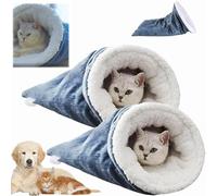 Cat Winter Sleeping Bag,Cat Sleeping Bag,Cat Sleeping Bag for Indoor Cats,Winter Cat Sleeping Bag,Soft Plush Large Cat Sack Self Warm Cat Bed, for Cats Up to 6kg/14lb Cat Supplies and Small Dogs (2)