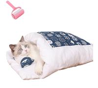 Cat Winter Warm Sleeping Bag,Removable House Cat Sack Self Warm Cat Bed,Pet Mat Warming Pad Sack with Pillow,Cat Bed Cave for Indoor Cats Or Small Dogs