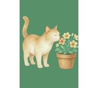 CAT WITH FLOWER: A Cute Grid Paper Notebook for Notes, Sketches, School, Work and Everyday Ideas
