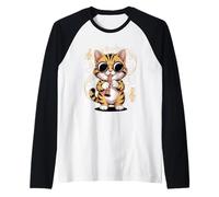 Cat with Sunglasses Playing Recorder Music Manche Raglan