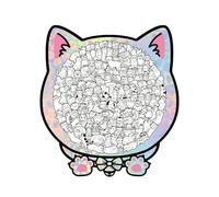 Cat Wooden Puzzle 135 Pieces - Challenging Precise Decor Toy, Cat Puzzle with Frame for Lovers, Adults Wall Shelf Home Family Friends, Essential Quality Wooden Craft, Fun Activity Decorative Displa