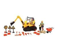 CAT Workforce Excavatrice et Figurine - 18cm Jaune G