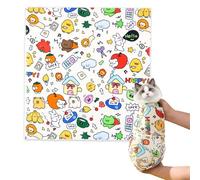 Cat Wrap For Cutting Nails - Polyester Fiber 55 x 55 cm | Anti-Escape Calming Bag, Anti-Scratch Grooming Wrap | Soft Adjustable Cat Blanket To Prevent Runaway, Scratching, Biting, Multifunctional Pet