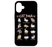 Cat Yoga Poses Cats Practicing Mindfulness Meditation Kitten Coque pour iPhone 16 Plus