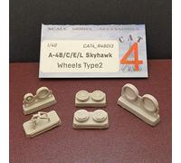 Cat4 R48013-1/48 - A-4B/C/E/L Skyhawk Roues type 2 Faisceaux en résine