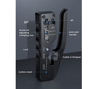 CAT5 CAT6 CAT7 Pass Through Crimper] Crimping Tool For Standard RJ45 RJ12 RJ11 Connectors CAT6a Shielded Modular Plugs(100PCS CAT6)