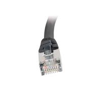 Cat5e Booted Shielded (STP) Network Patch Cable - Cordon de raccordement - RJ-45 (M) pour RJ-45 (M) - 2 m - STP - CAT 5e - moulé - noir