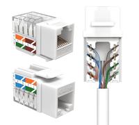 Cat5e Ethernet RJ-45 Keystone Jack Cat5 Lot de 5/10/20/30/50 Blanc