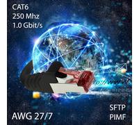 Cat6 Network Cable 2 m Black-10 x Patch Cable LAN Cat 6 LAN Network Cable Sftp Pimf LSZH Copper 1000 Mbit s