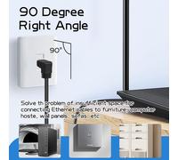 Cat6 Shielded Extension Cable 90 Degree 2FT RJ45 8p8c Male to Female Shielded FTP Ethernet Extension Cable Male to Female (Downbend)