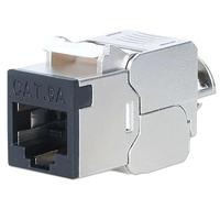 Cat6a 10G Slimline Keystone Module blindé sans Outil Noir 14,8 mm de Large RJ45 10G 500 MHz