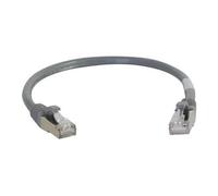 C2G Cat6a Booted Shielded (STP) Network Patch Cable - Cordon de raccordement - RJ-45 (M) pour RJ-45 (M) - 3 m - STP - CAT 6a - moulé, sans crochet, bloqué - gris