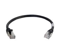 Cat6a Booted Shielded (STP) Network Patch Cable - Cordon de raccordement - RJ-45 (M) pour RJ-45 (M) - 30 cm - STP - CAT 6a - moulé, sans crochet,