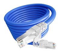 CAT6A Cable RJ45 10m FTP Blindé Cable Ethernet 10m, 550MHz 1000Mbps Haute Vitesse Câble Réseau, Intérieur/extérieur étanche Gigabit Câble LAN, 24AWG CCA Câble Internet pour Routeur Switch Modem PS5/4