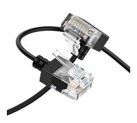 Cat6A Ethernet Cable 90 Degree Up Angled 5M Flexible Thin Ultra LAN Cat6 Ethernet Patch Cable RJ45 Up to High Speed 10Gbps 550MHz for PC, Router, Printer