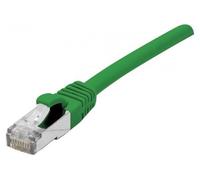 Cordon RJ45 CAT 6A S/FTP TPE écologique snagless vert certifié GRS - 10 m