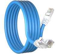 Cat7 Cable RJ45 15m, SFTP Triple Blindage Câble Ethernet 15m, 10Gbps 600MHz Haute Vitesse Câble Réseau, 24AWG Gigabit haut débit Cable Internet, Extérieur Imperméable Cabl LAN pour Routeur Modem