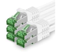 Cat7 Cat7 10GB/s Network Cable 5x 0.25m RJ45 Ethernet LAN DSL Router Modem-White