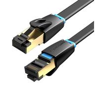 Cat8 U/Ftp Vention Ikcbg Rj45 Ethernet Flat Cable 40Gpbs 1M Black