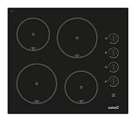 CATA - 604 HVI - Plaque vitrocéramique - Couleur noire - 4 zones de cuisson Haute Lumière - 9 niveaux de puissance réglables -